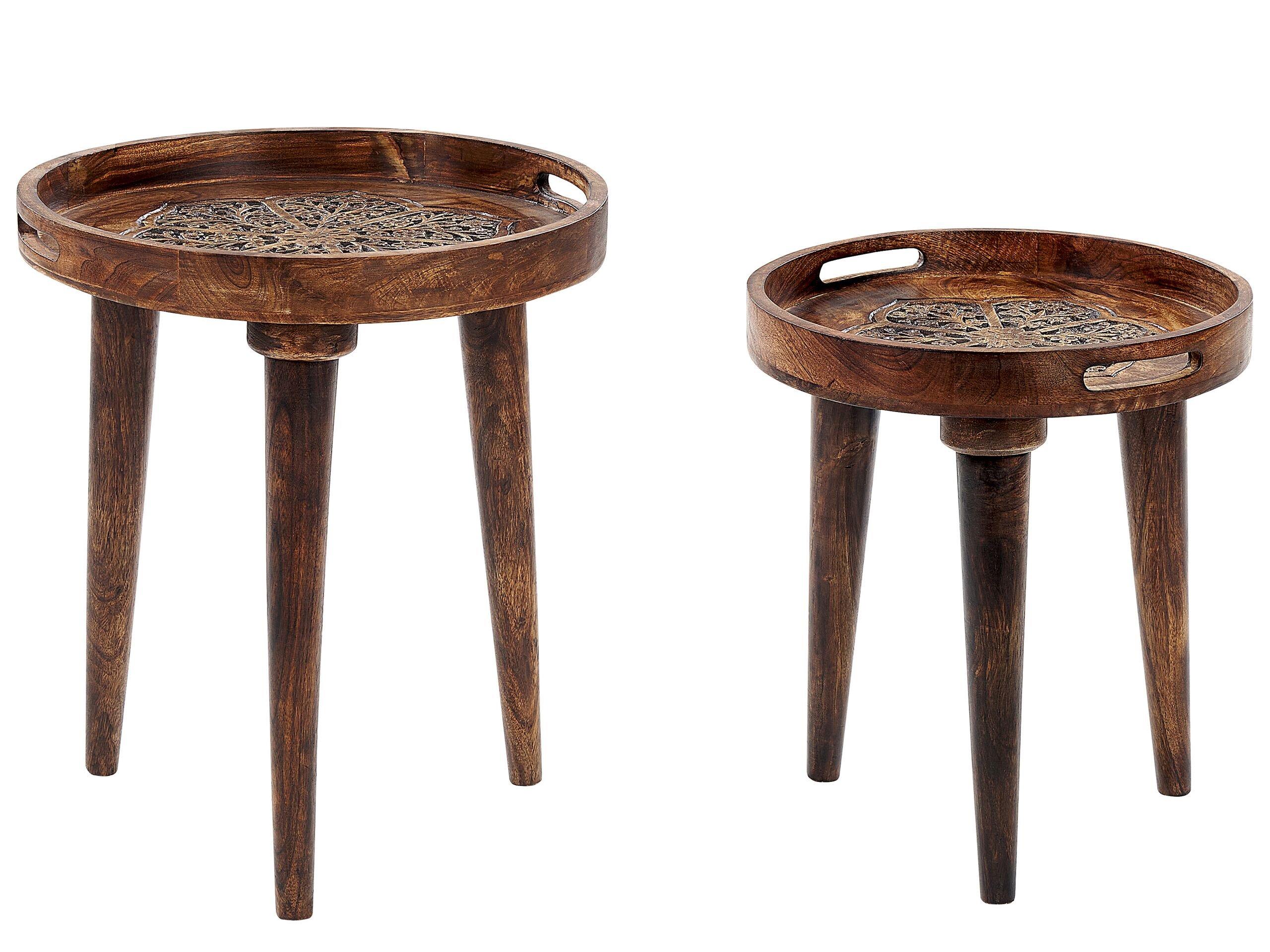 Beliani Tisch Set aus Mango Holz Klassisch ASTAI  