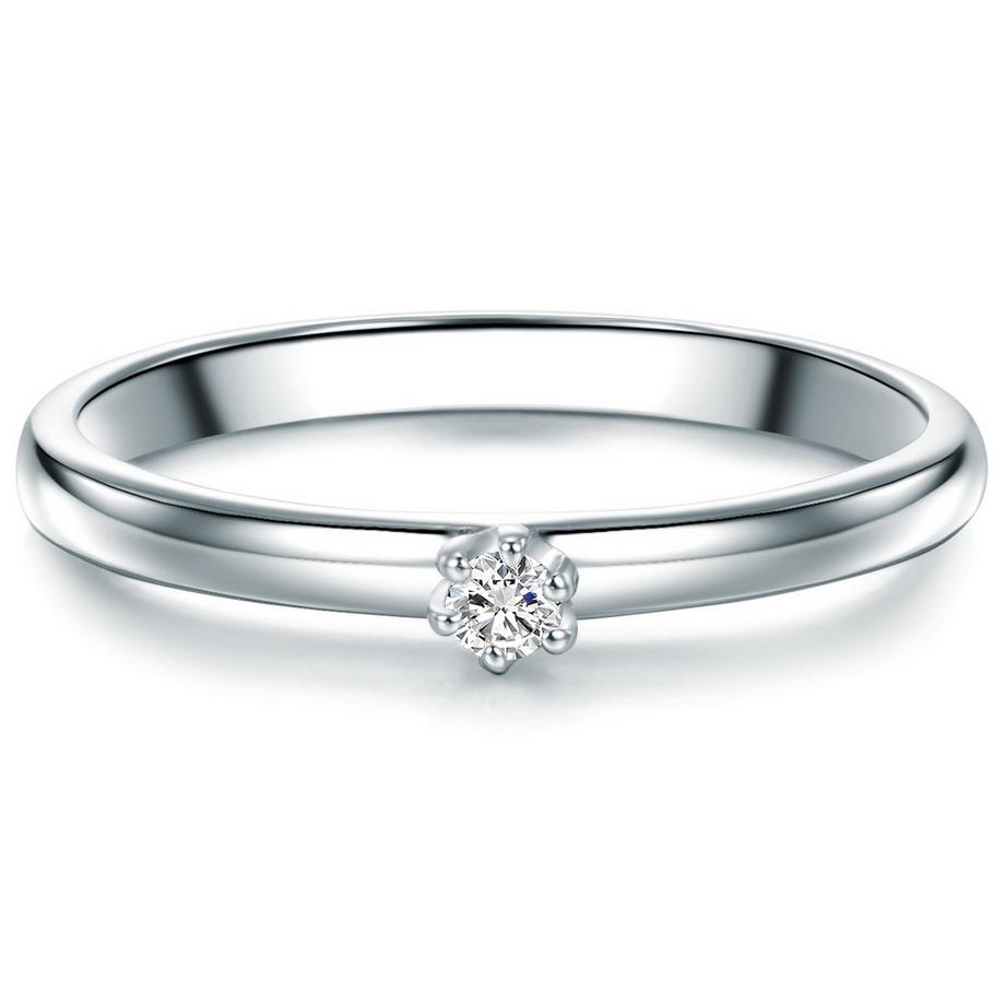 Ring Sterling Silber Diamant weiß