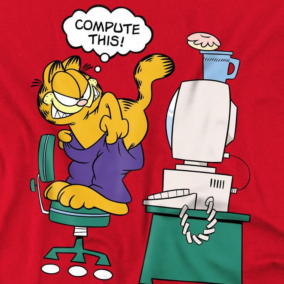 Garfield  Compute This Maglietta 