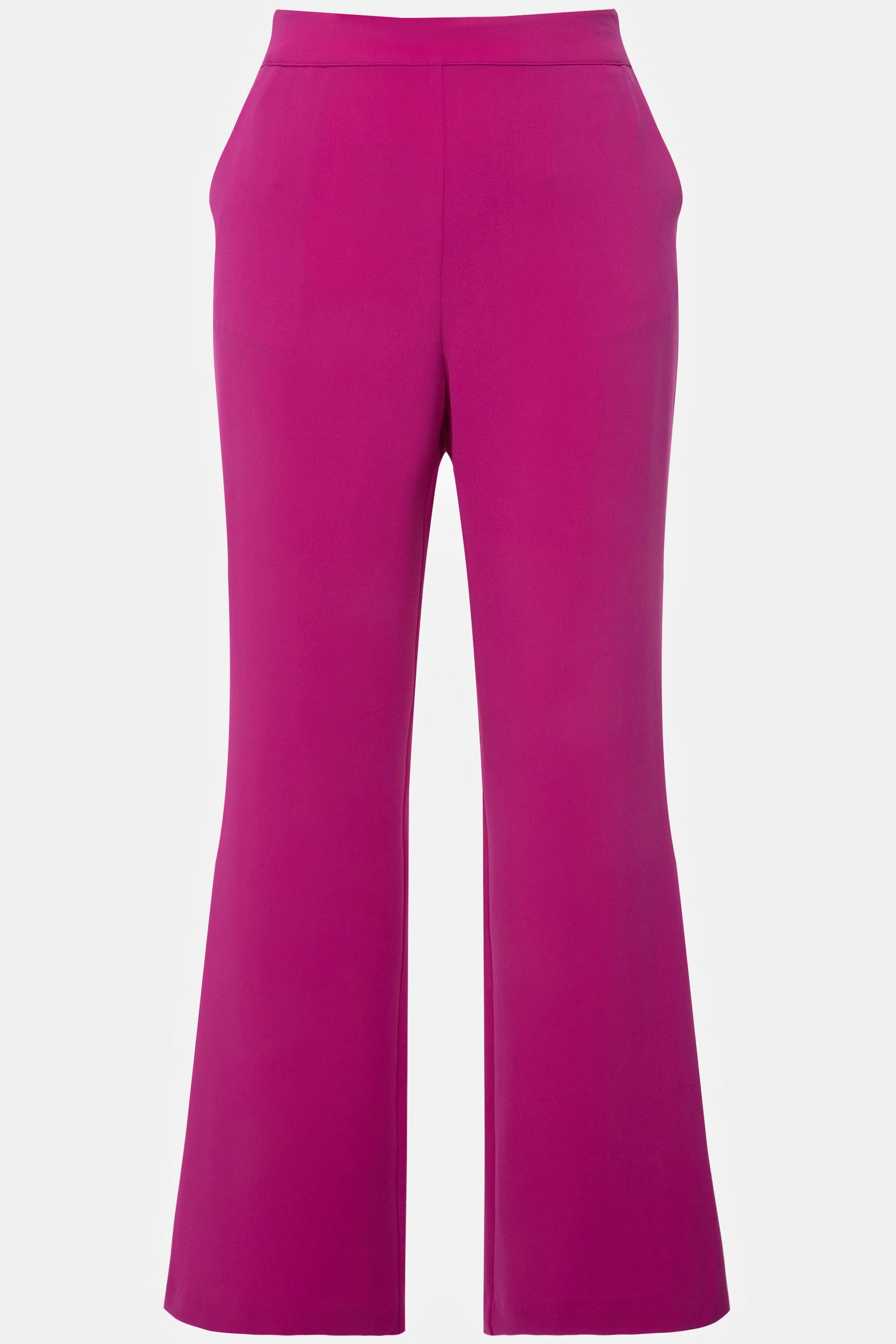 Ulla Popken Pantalon de tailleur jambe droite large taille élastique  