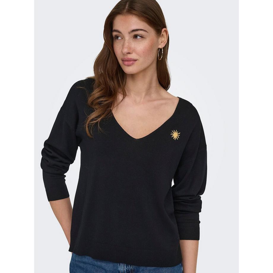 ONLY Langarm V-Ausschnitt Pullover  