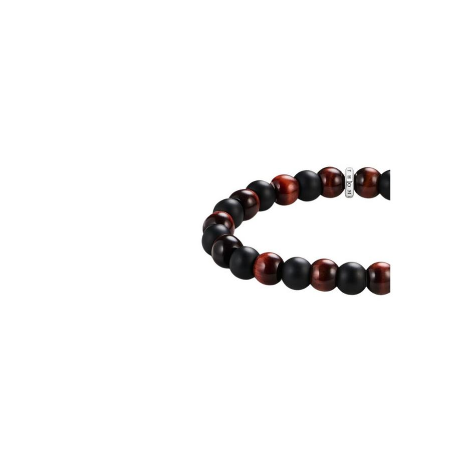 Thomas Sabo  Bracelet avec perles d'obsidienne œil-de-tigre 