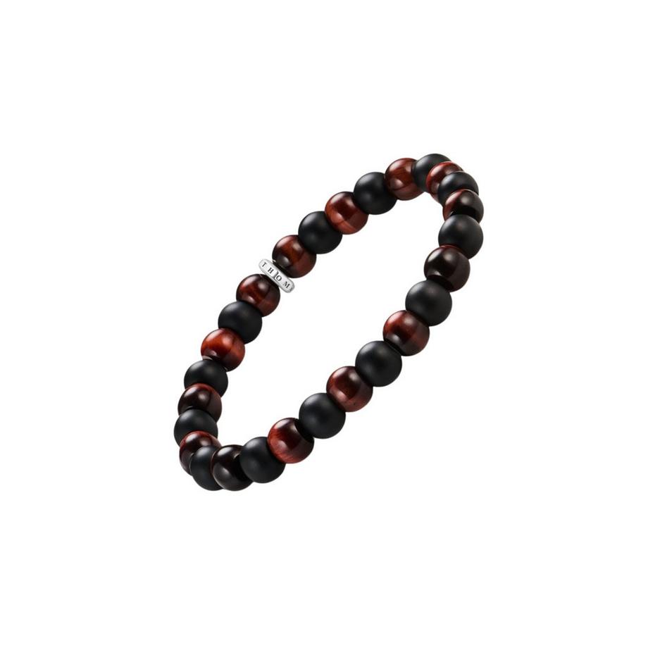 Thomas Sabo  Bracelet avec perles d'obsidienne œil-de-tigre 