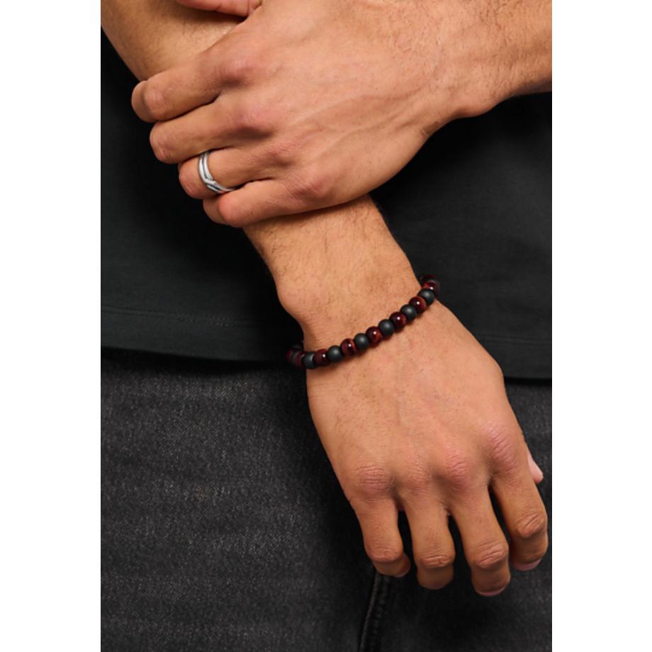 Thomas Sabo  Bracelet avec perles d'obsidienne œil-de-tigre 