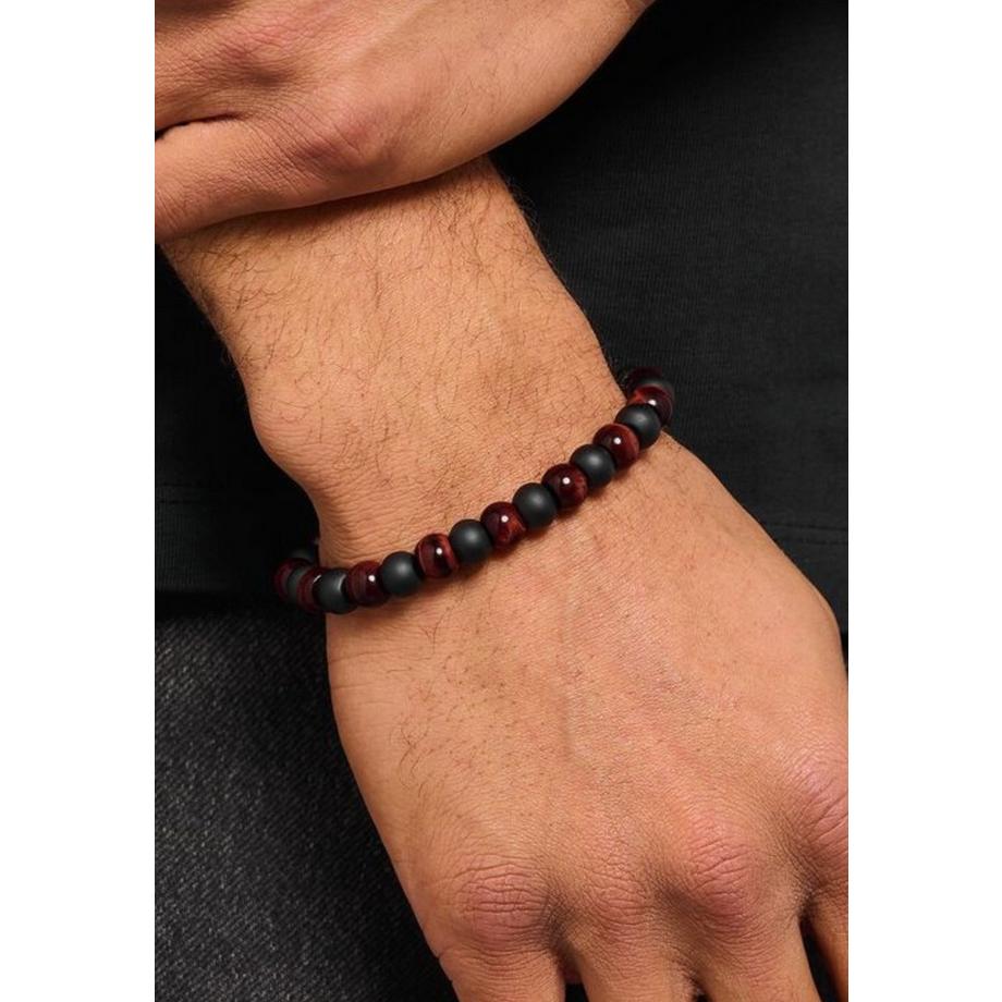 Thomas Sabo  Bracelet avec perles d'obsidienne œil-de-tigre 