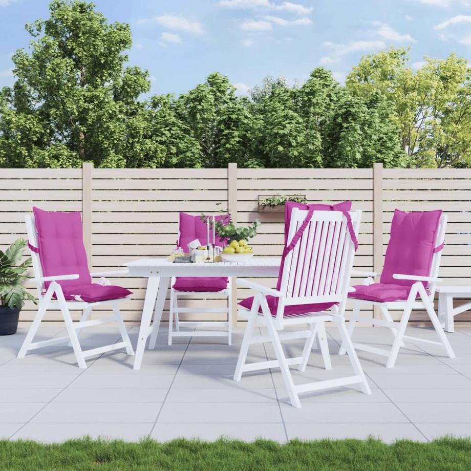 VidaXL Coussin de chaise à dossier haut tissu  