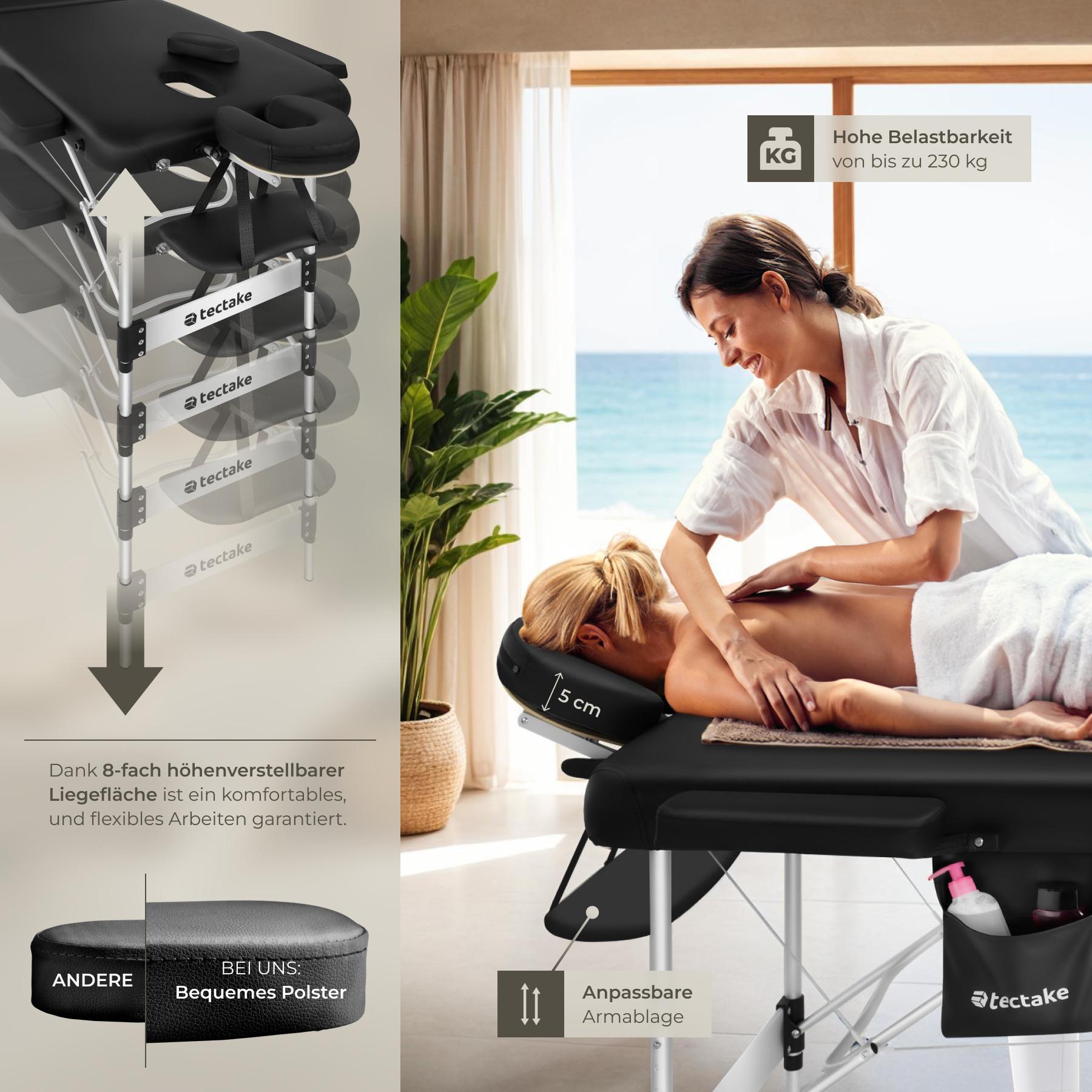 Tectake Table de massage pliable PHUKET  