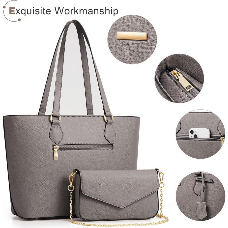 Only-bags.store Set da 4 Pezzi Borsa a Mano e Borsa a Spalla  