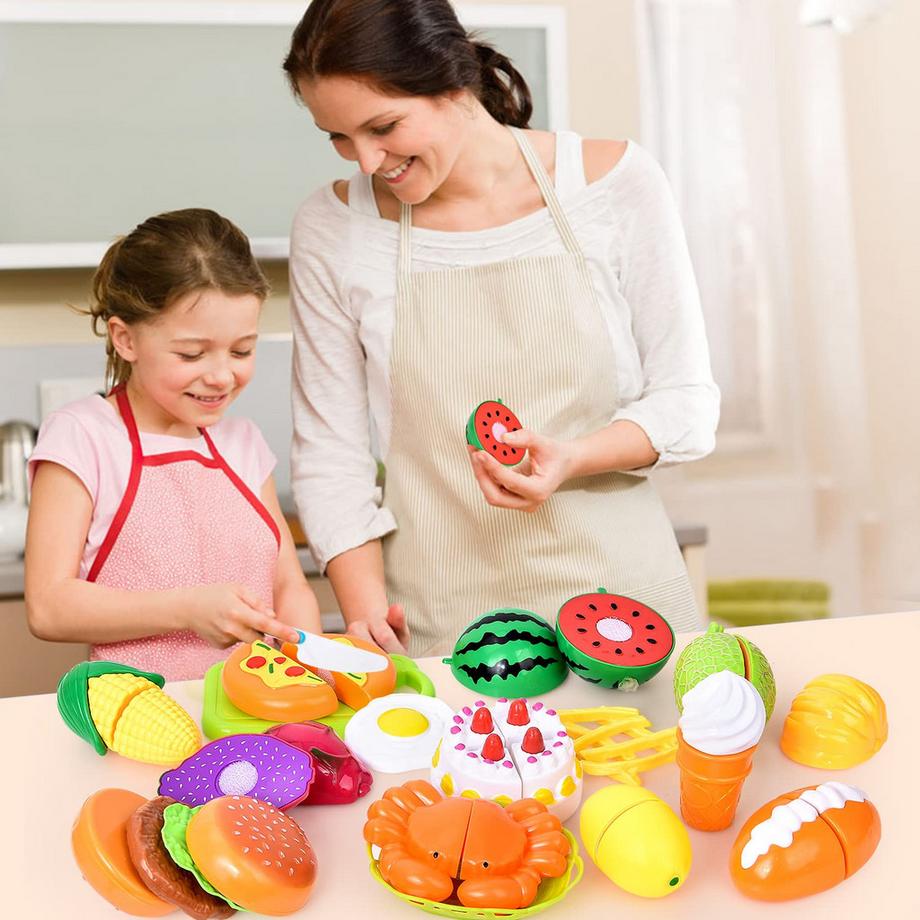 Activity-board  Accessoires de cuisine pour jeu de rôle, set de jeu de nourriture pour enfants 