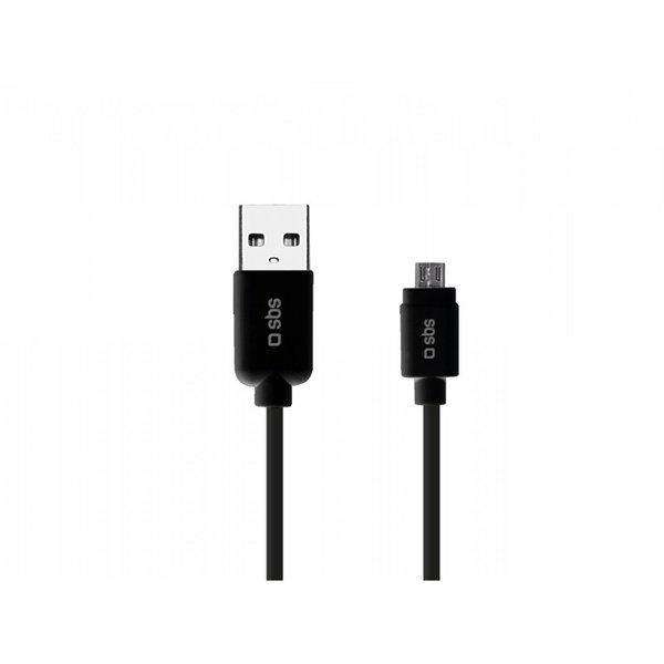 SBS  SBS 1m USB2.0/MicroUSB câble USB USB A Micro-USB A Noir 