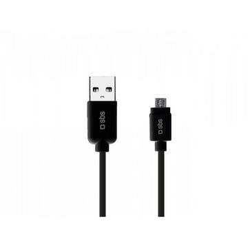 SBS 1m USB2.0/MicroUSB USB Kabel USB A Micro-USB A Schwarz