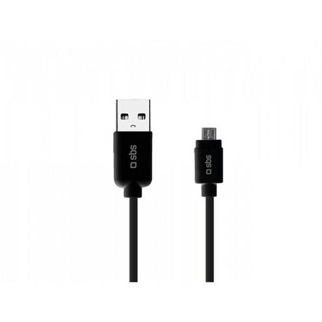 SBS  1m USB2.0/MicroUSB cavo USB USB A Micro-USB A Nero 