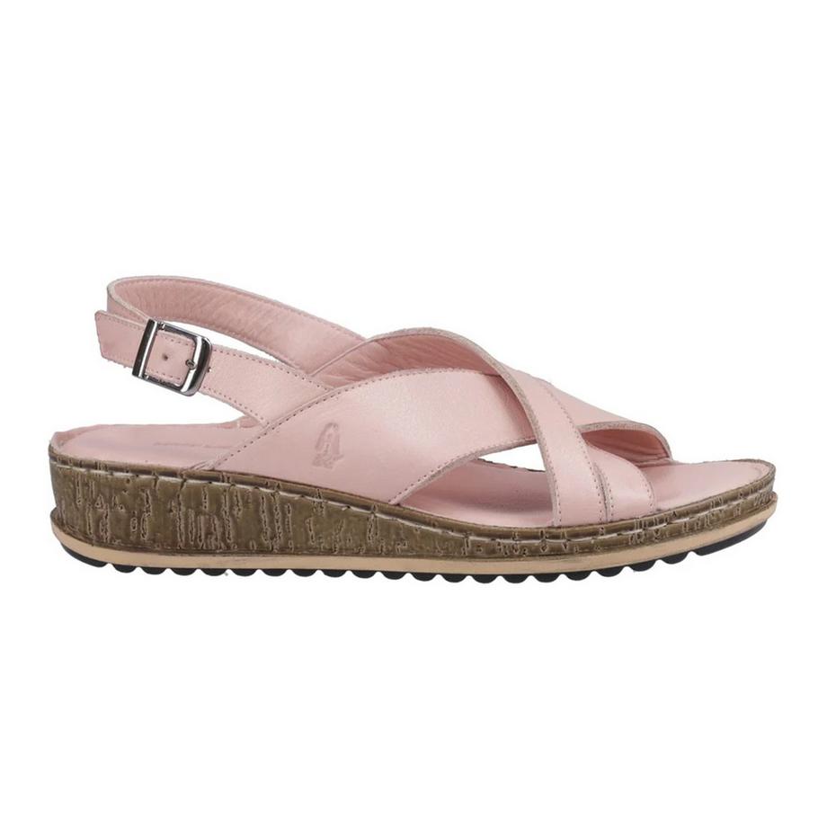 Hush Puppies Elena Sandali in pelle con tacco a zeppa  