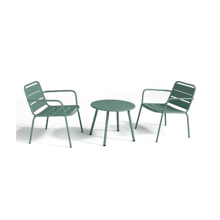 Vente-unique Garten-Beistelltisch - Metall - Hellgrün - MIRMANDE von MYLIA  