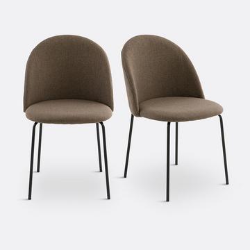 Lot de 2 chaises tissu chiné