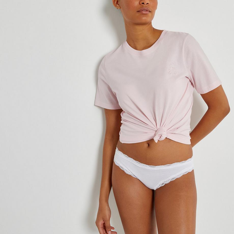 La Redoute Collections Confezione da 3 slip in cotone e pizzo  