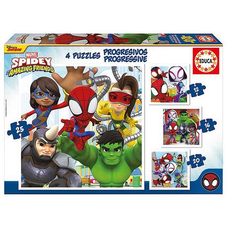 Educa  Puzzle Spidey & Super Freunde (12,16,20,25) 