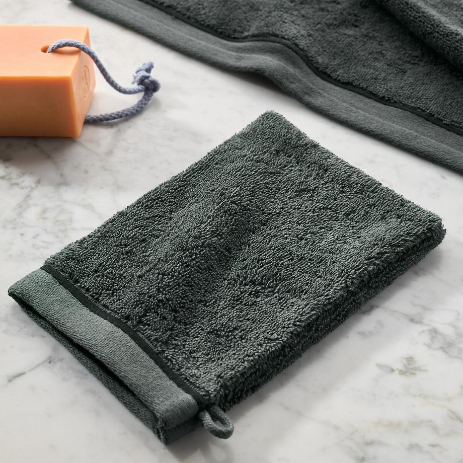 La Redoute Intérieurs Set mit 2 Waschhandschuhen aus gekämmter Baumwolle 675 gr/m2  