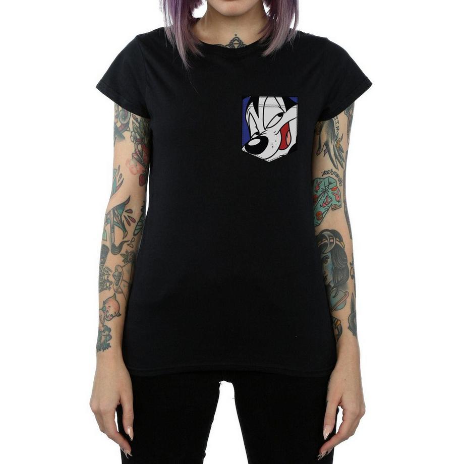 LOONEY TUNES Sylvester the Cat T-Shirt à Poche  