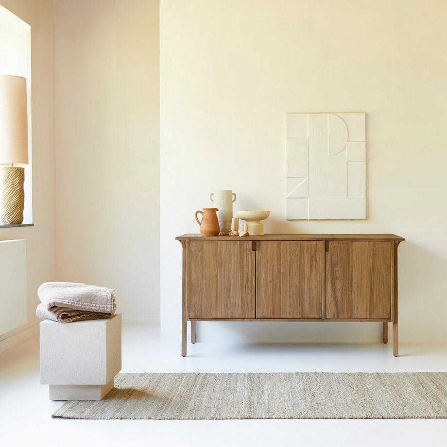 Tikamoon  Anrichte aus recyceltem, massivem Kiefer- und Ulmenholz 155 cm Hazel 