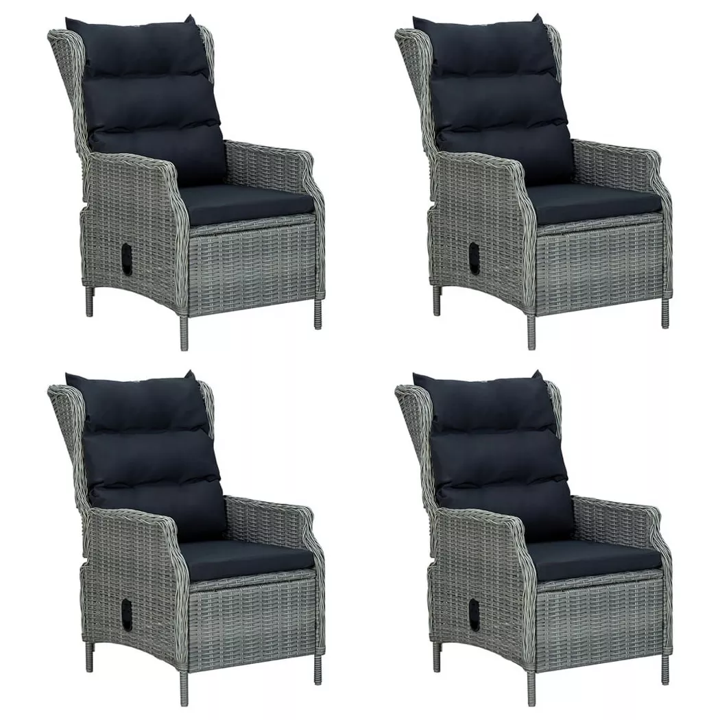 VidaXL - Garten-essgruppe poly-rattan, One Size, Grau