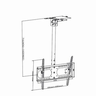 Nedis  Nedis, verstellbare Deckenhalterung für Fernseher – 42–65 Zoll 