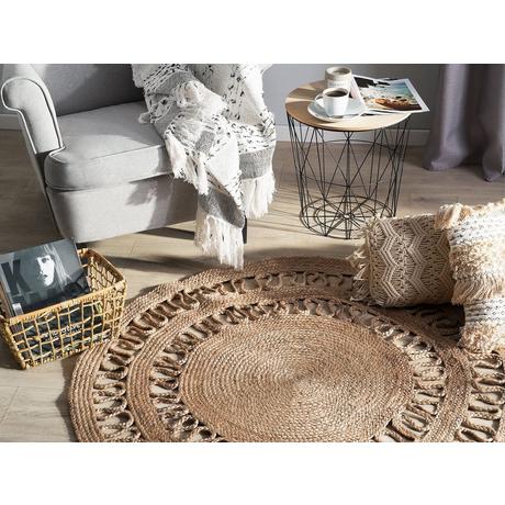 Beliani Tapis en Jute Boho DIKILI  