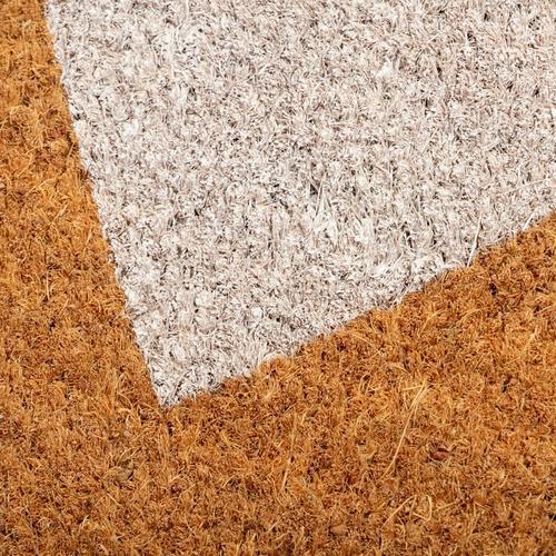 Eulenschnitt Kokos Fussmatte Weisses Herz  