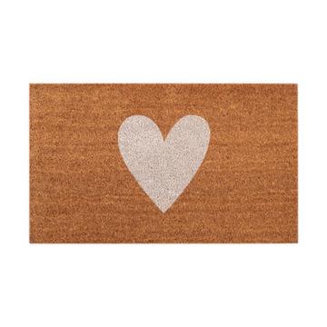 Paillasson en fibres de coco Cœur blanc