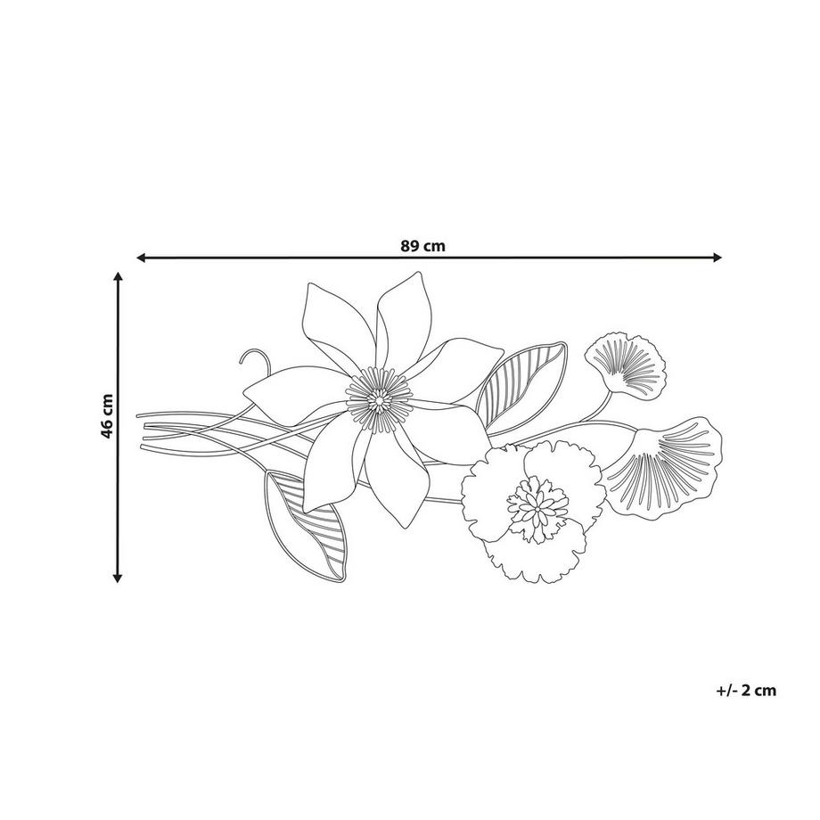 Beliani Décoration murale en Métal Glamour EUROPIUM  