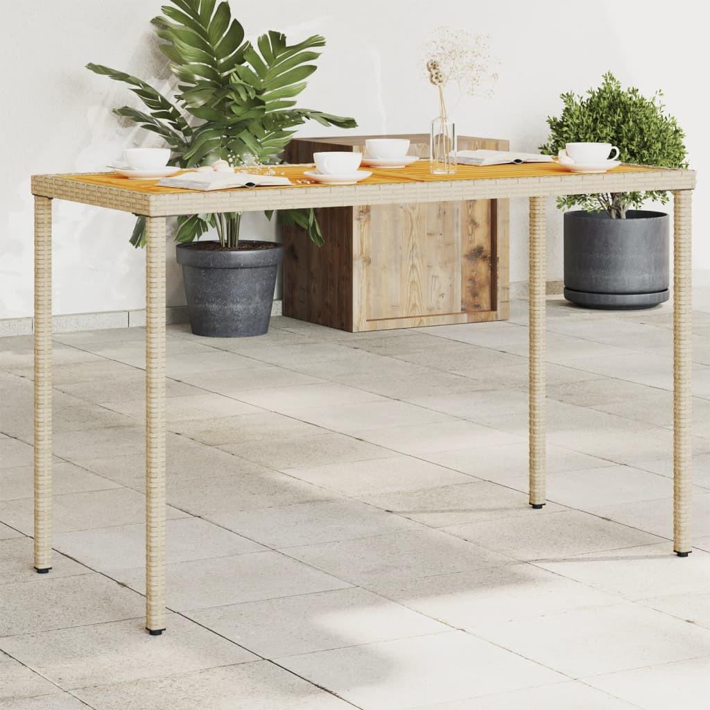 VidaXL Table de jardin rotin synthétique  