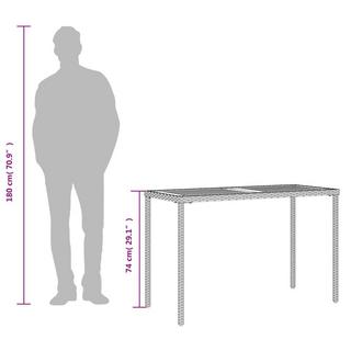 VidaXL Table de jardin rotin synthétique  