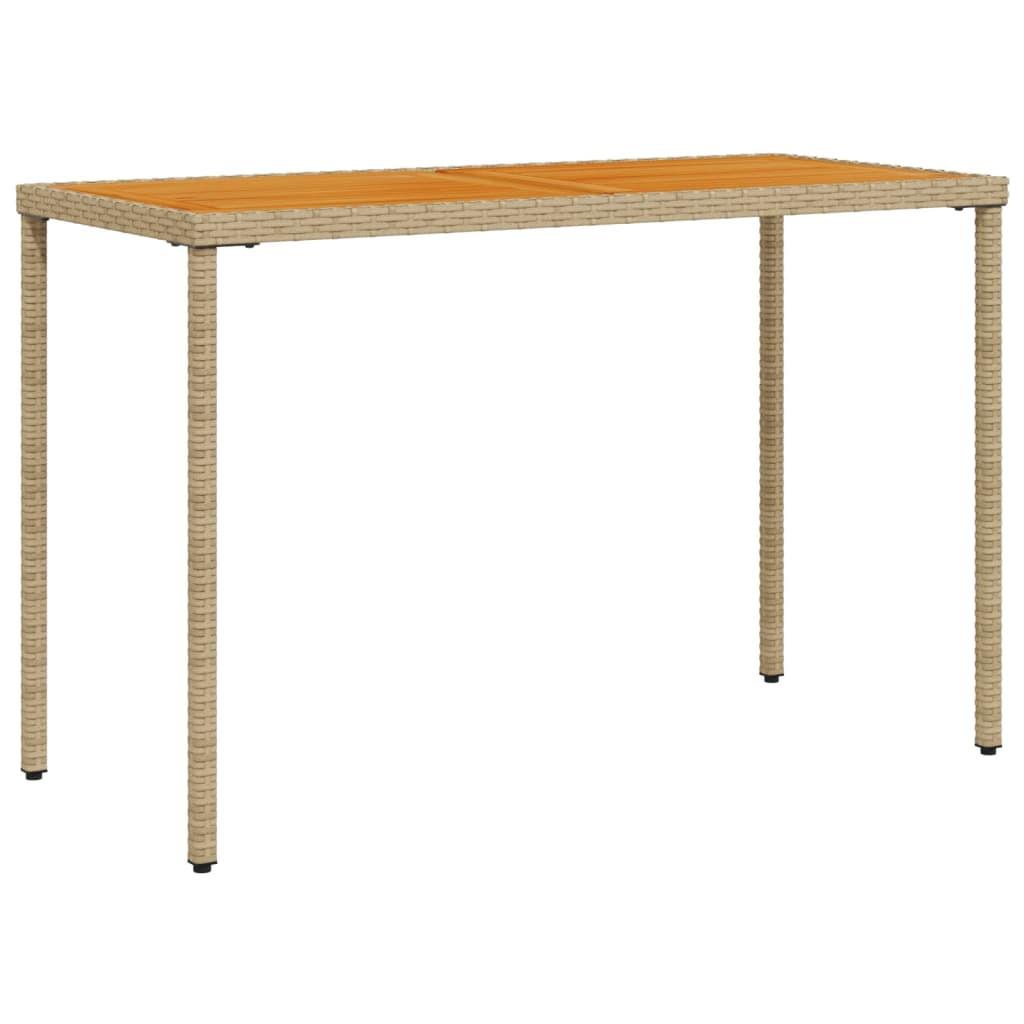 VidaXL Table de jardin rotin synthétique  