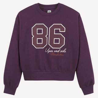 La Redoute Collections  Bedrucktes und besticktes Sweatshirt mit Rundhalsausschnitt aus Molton 