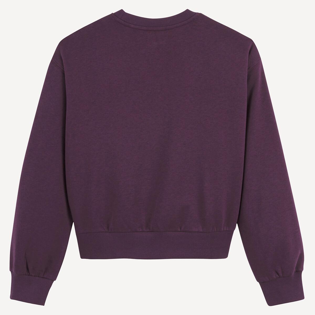La Redoute Collections  Bedrucktes und besticktes Sweatshirt mit Rundhalsausschnitt aus Molton 