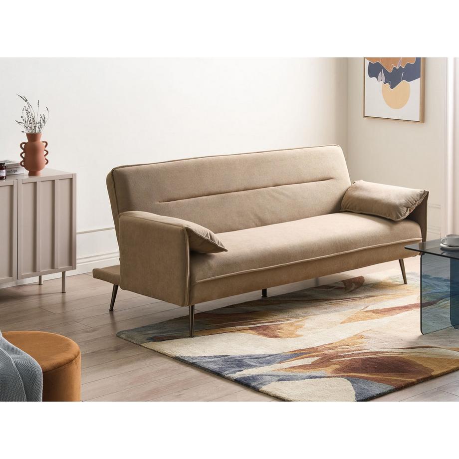 Beliani Canapé-lit en Tissu Rétro VAYLA  
