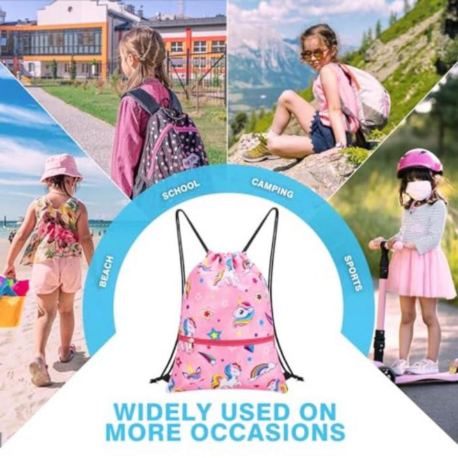 Only-bags.store  Turnbeutel mit Kordelzug für Kinder - Sportbeutel Wasserdichter Beutel mit Kordelzug 