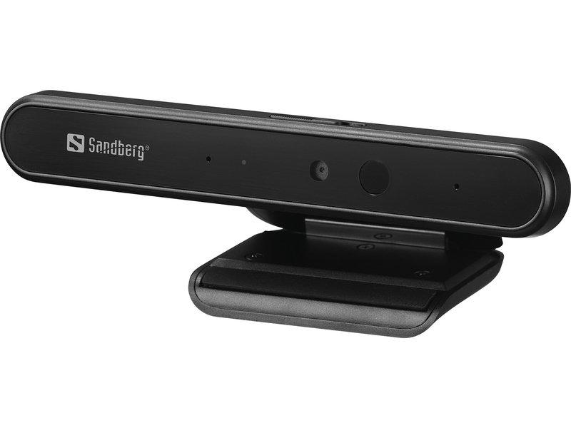 Sandberg  Face-ID 1080p webcam 2 MP 1920 x 1080 Pixel USB 3.2 Gen 1 (3.1 Gen 1) Nero 