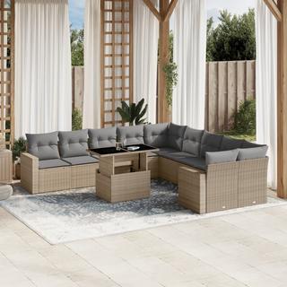 VidaXL set divano da giardino Polirattan  