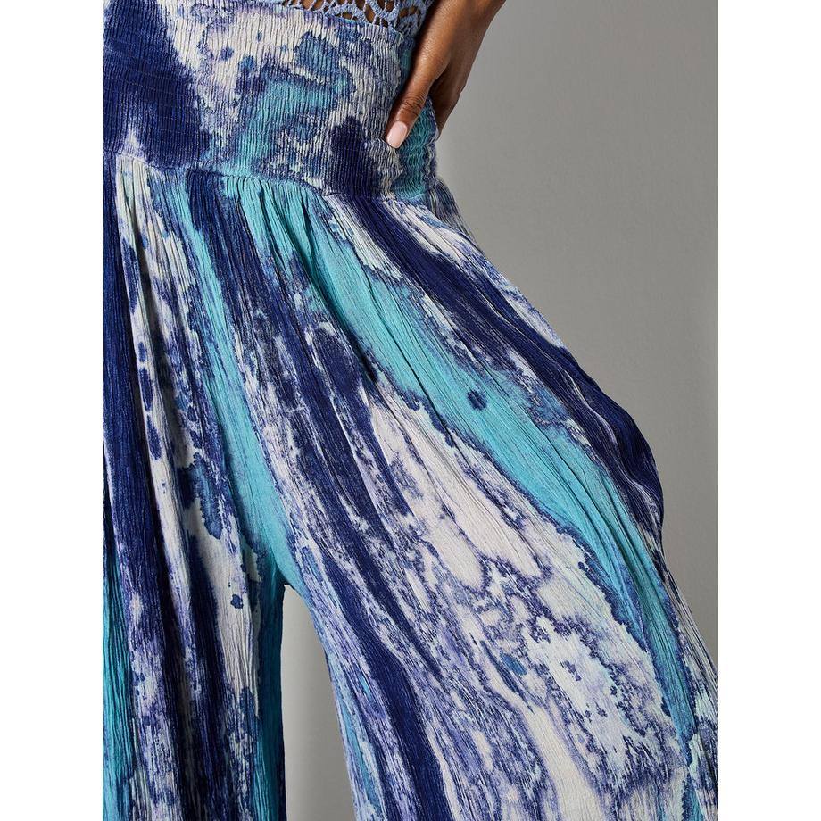 APRICOT Tie Dye Crinkle Palazzo-Hose  