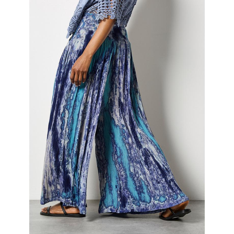 APRICOT Tie Dye Crinkle Palazzo-Hose  