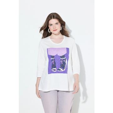 Maglia classica con scarpe, scollo a girocollo e maniche a 3/4