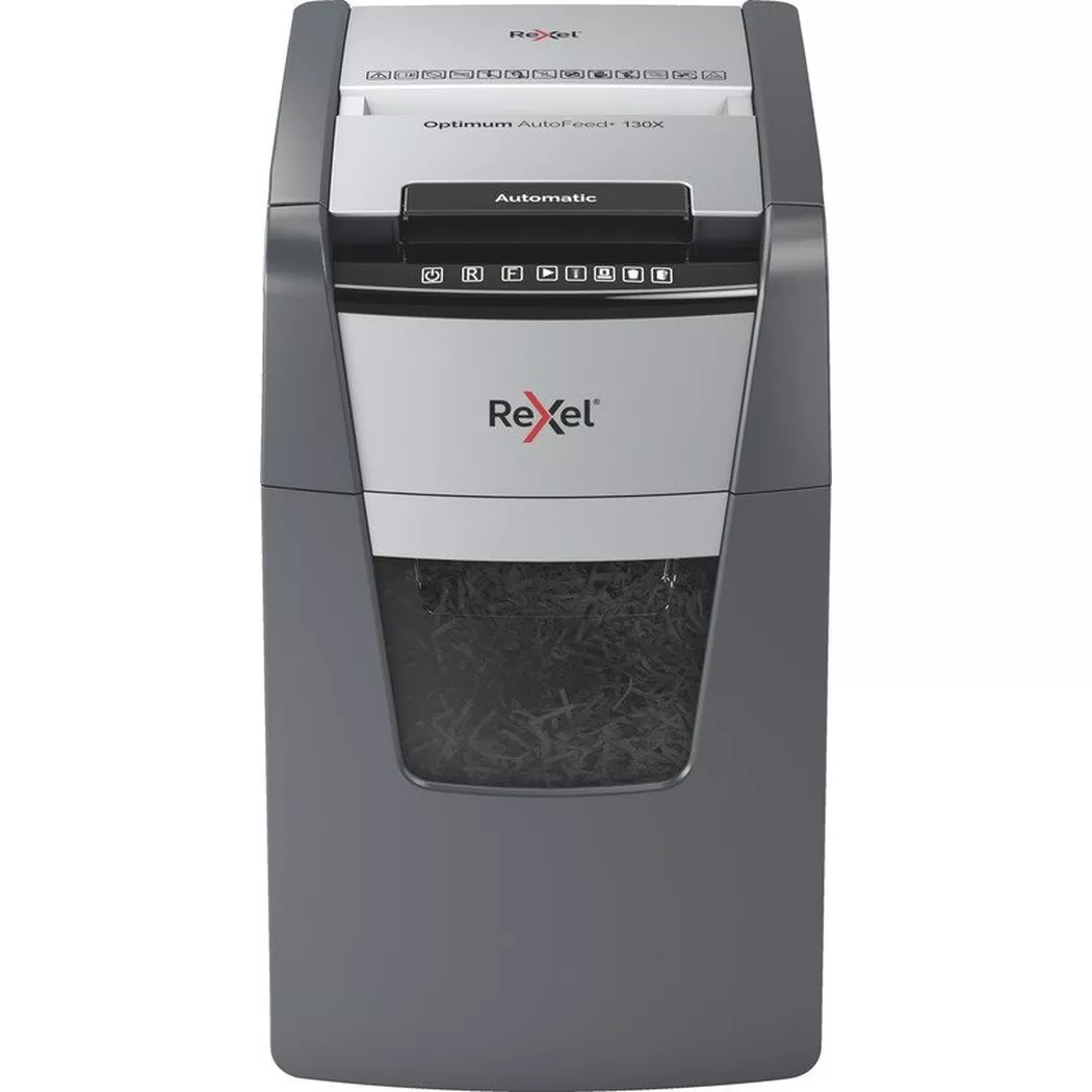 Rexel – Aktenvernichter Optimum AF+ 2020130XCH 130X, P-4, 44lt, Schwarz