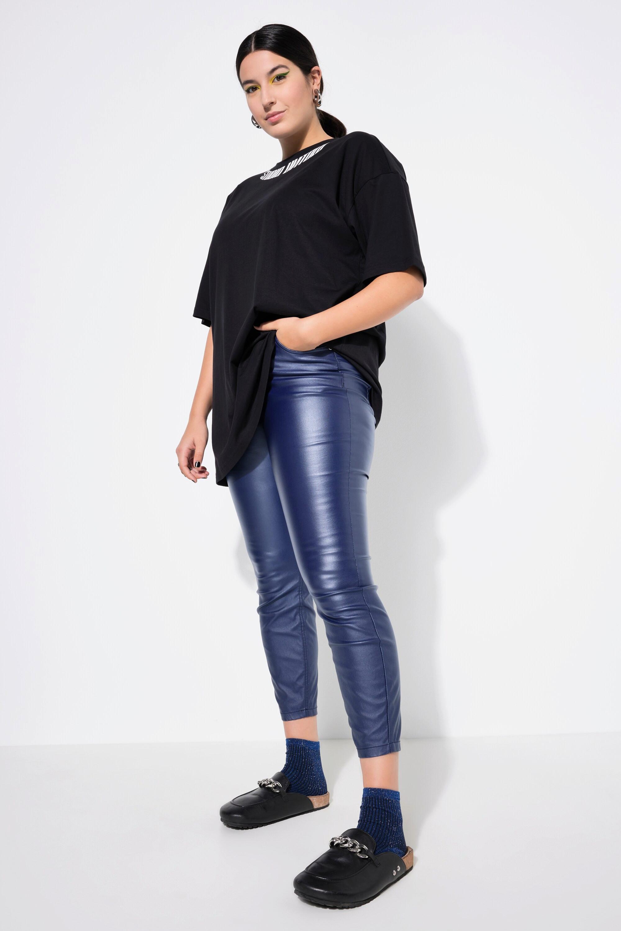 Studio Untold Skinny Fit Beschichtete 5-Pocket Jeans  