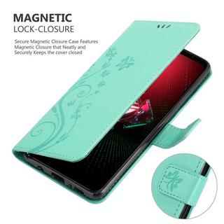 Cadorabo  Hülle für Asus ROG Phone 5 Blumen Design Magnetverschluss 