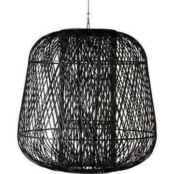 Lampe à suspension Moza bambou noir 100x100