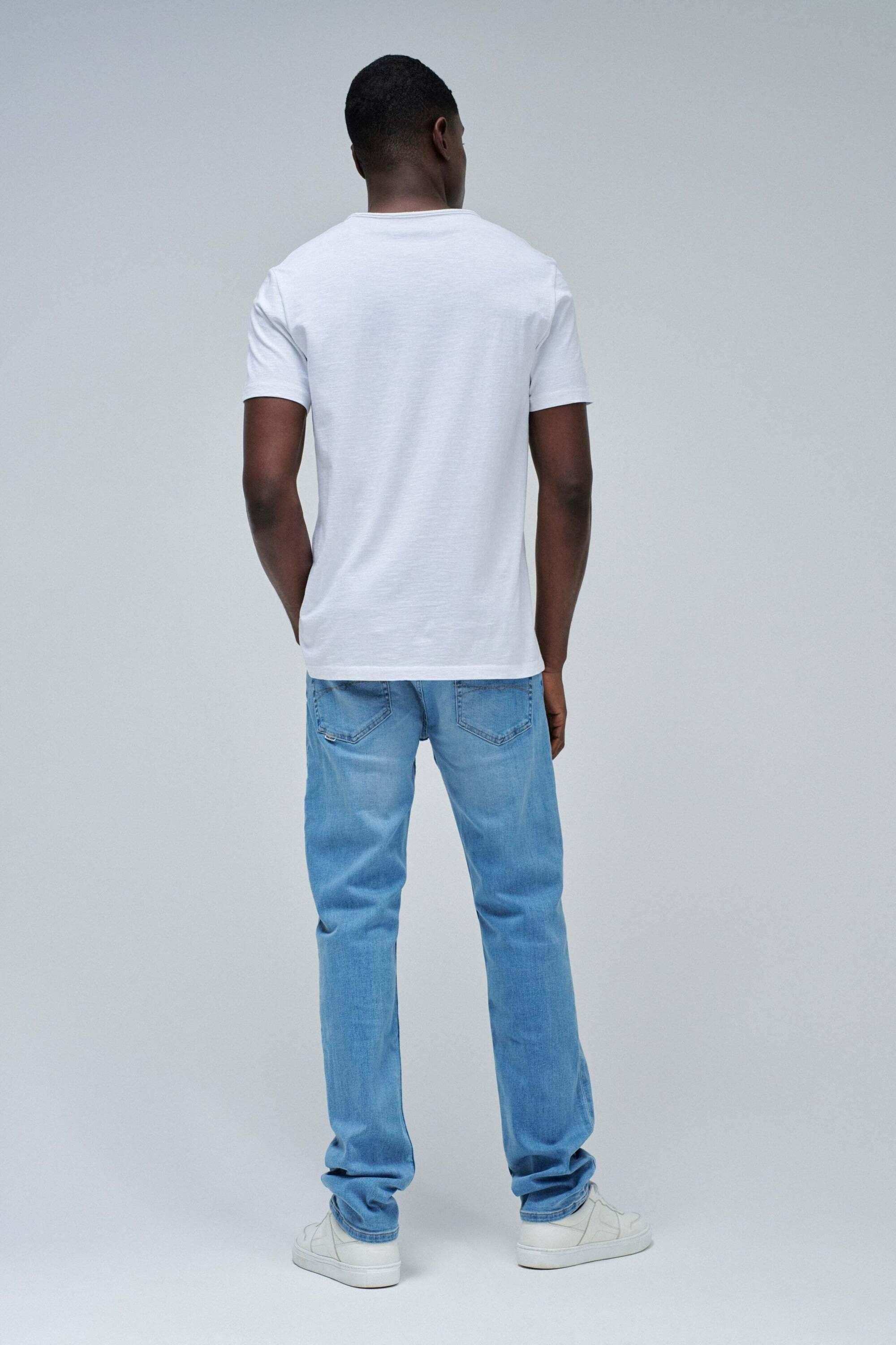 Salsa V-Ausschnitt Knopfleiste Slim Fit T-Shirt  