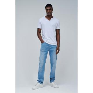 Salsa V-Ausschnitt Knopfleiste Slim Fit T-Shirt  