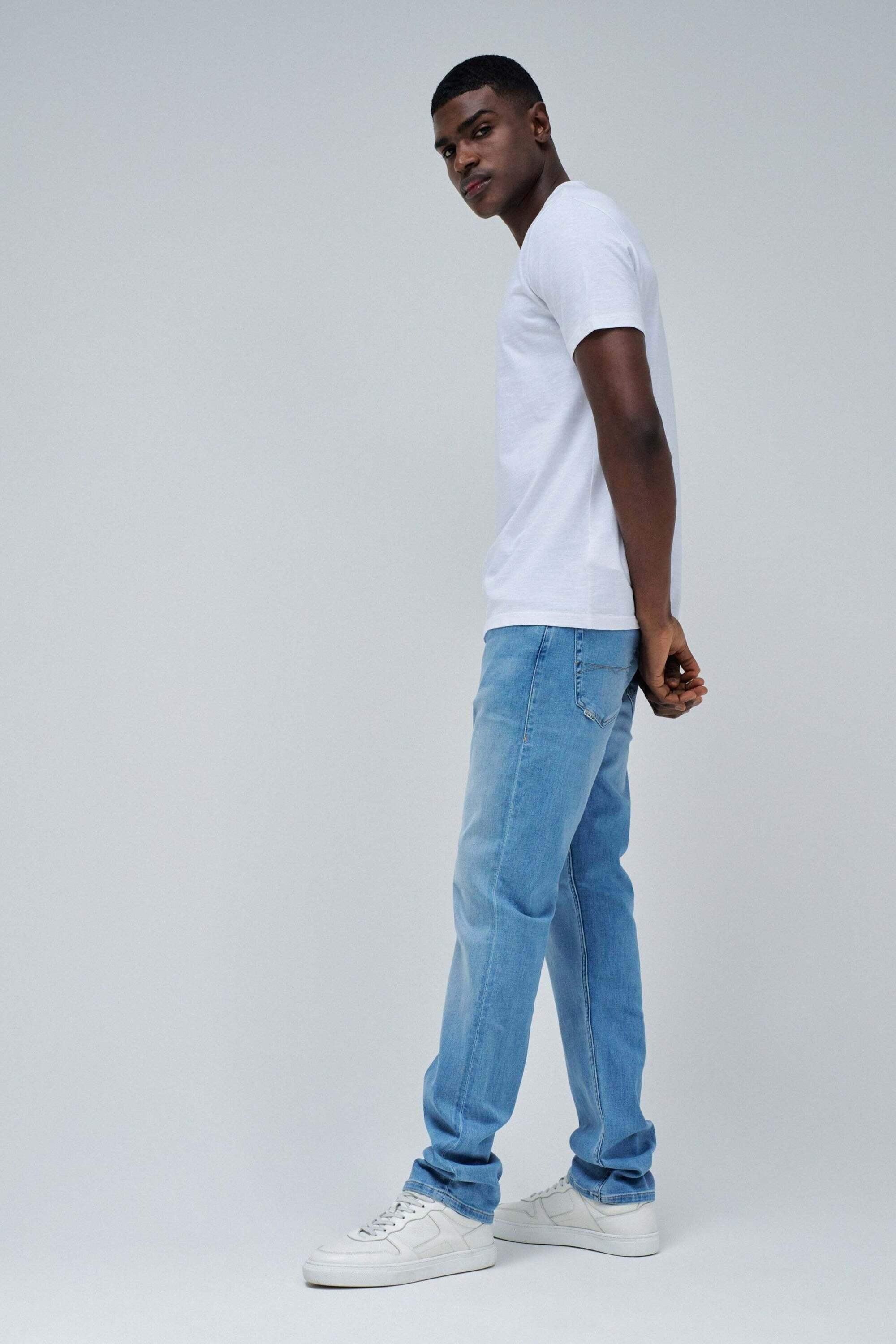 Salsa V-Ausschnitt Knopfleiste Slim Fit T-Shirt  