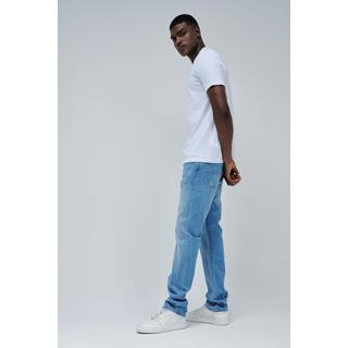 Salsa V-Ausschnitt Knopfleiste Slim Fit T-Shirt  